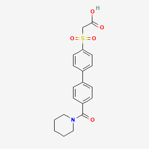 2-[4-[4-(Piperidine-1-carbonyl)phenyl]phenyl]sulfonylacetic acid