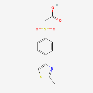 2-[4-(2-Methyl-1,3-thiazol-4-yl)phenyl]sulfonylacetic acid