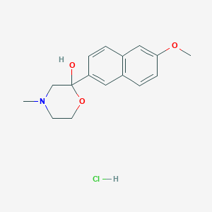 2-(6-Methoxynaphthalen-2-yl)-4-methylmorpholin-2-ol;hydrochloride