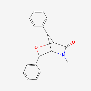 molecular formula C18H17NO2 B1253746 5-甲基-3,7-二苯基-2-氧杂-5-氮杂双环[2.2.1]庚烷-6-酮 CAS No. 103541-16-8
