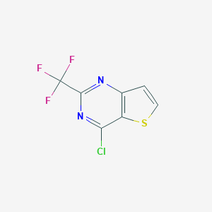 molecular formula C7H2ClF3N2S B125375 4-Chloro-2-(trifluoromethyl)thieno[3,2-d]pyrimidine CAS No. 147972-27-8