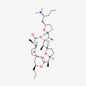 (1R,2R,5S,6R,7S,10R,11R,14S,16S)-5-[(1S)-1-[(2R,5S)-5-[(2R)-2-(dimethylamino)pentyl]oxolan-2-yl]ethyl]-2,6,11-trimethyl-14-propyl-4,13,19,20-tetraoxatricyclo[14.2.1.17,10]icosane-3,12-dione