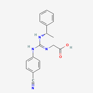 Glycine, N-(((4-cyanophenyl)amino)((1-phenylethyl)amino)methylene)-, (S)-