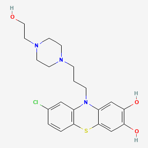 molecular formula C21H26ClN3O3S B1253756 8-氯-10-[3-[4-(2-羟乙基)-1-哌嗪基]丙基]吩噻嗪-2,3-二醇 