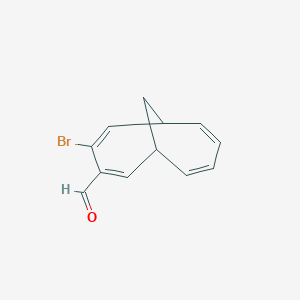 molecular formula C12H11BrO B12537573 4-Bromobicyclo[4.4.1]undeca-2,4,7,9-tetraene-3-carbaldehyde CAS No. 142337-71-1