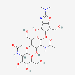 molecular formula C25H42N4O14 B1253762 N,N-Diacetylchitobiosyl allosamizoline 
