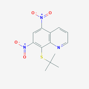 Quinoline, 8-[(1,1-dimethylethyl)thio]-5,7-dinitro-