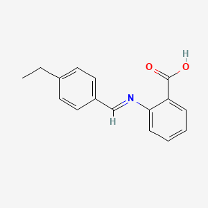 2-{(E)-[(4-Ethylphenyl)methylidene]amino}benzoic acid