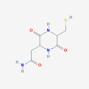 2-[3,6-Dioxo-5-(sulfanylmethyl)piperazin-2-yl]acetamide