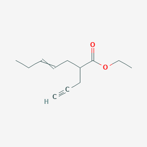 molecular formula C12H18O2 B12537661 Ethyl 2-(prop-2-yn-1-yl)hept-4-enoate CAS No. 656234-74-1