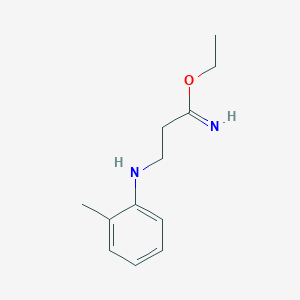 Ethyl 3-[(2-methylphenyl)amino]propanimidate