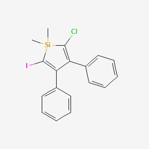 Silacyclopenta-2,4-diene, 2-chloro-5-iodo-1,1-dimethyl-3,4-diphenyl-