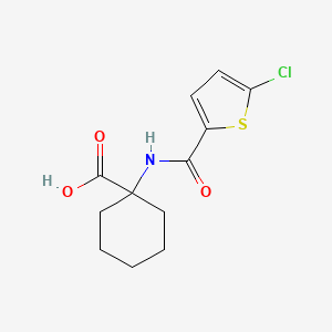 molecular formula C12H14ClNO3S B12537737 1-[(5-Chlorothiophene-2-carbonyl)amino]cyclohexane-1-carboxylic acid CAS No. 652171-75-0