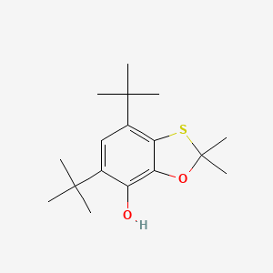 B12537744 4,6-Di-tert-butyl-2,2-dimethyl-2H-1,3-benzoxathiol-7-ol CAS No. 666238-13-7