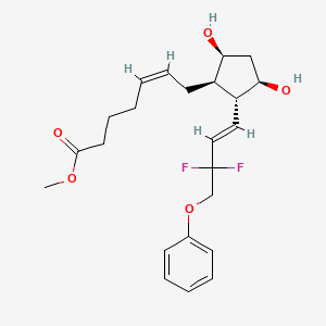 molecular formula C23H30F2O5 B1253788 methyl (Z)-7-[(1R,2R,3R,5S)-2-[(E)-3,3-difluoro-4-phenoxybut-1-enyl]-3,5-dihydroxycyclopentyl]hept-5-enoate 