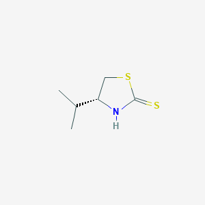 molecular formula C6H11NS2 B012538 (R)-4-Isopropylthiazolidine-2-thione CAS No. 110199-16-1