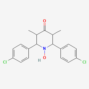 4-Piperidinone, 2,6-bis(4-chlorophenyl)-1-hydroxy-3,5-dimethyl-