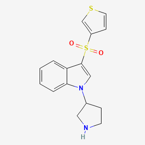 1H-Indole, 1-(3-pyrrolidinyl)-3-(3-thienylsulfonyl)-