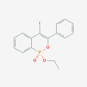 1H-2,1-Benzoxaphosphorin, 1-ethoxy-4-iodo-3-phenyl-, 1-oxide