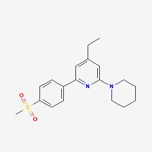 4-Ethyl-2-[4-(methanesulfonyl)phenyl]-6-(piperidin-1-yl)pyridine