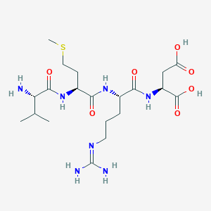 molecular formula C20H37N7O7S B12538106 L-Aspartic acid, L-valyl-L-methionyl-L-arginyl- CAS No. 652977-16-7