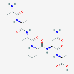 molecular formula C22H39N7O8 B12538123 L-Alanyl-L-alanyl-L-alanyl-L-leucyl-L-asparaginyl-L-alanine CAS No. 675126-96-2