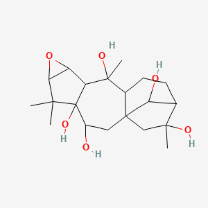 5,5,10,15-Tetramethyl-7-oxapentacyclo[12.2.1.01,11.04,9.06,8]heptadecane-3,4,10,15,17-pentol