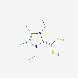 molecular formula C10H18N2S2 B12538308 (1,3-Diethyl-4,5-dimethyl-1,3-dihydro-2H-imidazol-2-ylidene)methanedithiol CAS No. 776278-33-2