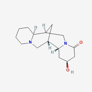 molecular formula C15H24N2O2 B1253837 (1S,2R,4S,9S,10S)-4-hydroxy-7,15-diazatetracyclo[7.7.1.02,7.010,15]heptadecan-6-one 
