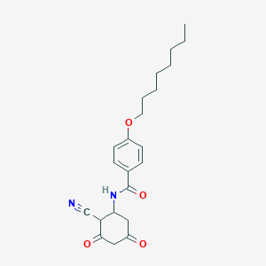 N-(2-Cyano-3,5-dioxocyclohexyl)-4-(octyloxy)benzamide