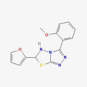 6-(Furan-2-yl)-3-(2-methoxyphenyl)-5,6-dihydro-[1,2,4]triazolo[3,4-b][1,3,4]thiadiazole