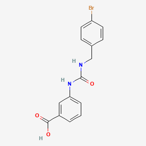 Benzoic acid, 3-[[[[(4-bromophenyl)methyl]amino]carbonyl]amino]-