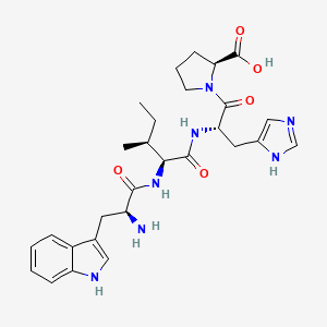 molecular formula C28H37N7O5 B12538515 L-Tryptophyl-L-isoleucyl-L-histidyl-L-proline CAS No. 676604-78-7