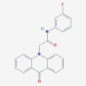 N-(3-fluorophenyl)-2-(9-oxo-10-acridinyl)acetamide
