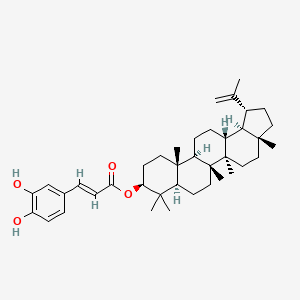molecular formula C39H56O4 B1253880 [(1R,3aR,5aR,5bR,7aR,9S,11aR,11bR,13aR,13bR)-3a,5a,5b,8,8,11a-hexamethyl-1-prop-1-en-2-yl-1,2,3,4,5,6,7,7a,9,10,11,11b,12,13,13a,13b-hexadecahydrocyclopenta[a]chrysen-9-yl] (E)-3-(3,4-dihydroxyphenyl)prop-2-enoate 