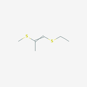 1-(Ethylsulfanyl)-2-(methylsulfanyl)prop-1-ene