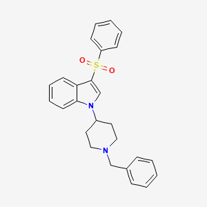 3-(Benzenesulfonyl)-1-(1-benzylpiperidin-4-yl)indole