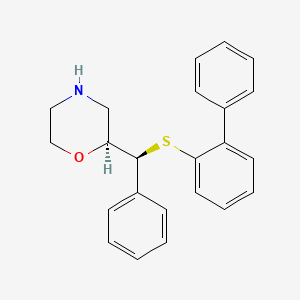 (2S)-2-[(S)-phenyl-(2-phenylphenyl)sulfanylmethyl]morpholine