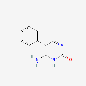 molecular formula C10H9N3O B1253916 2(1H)-Pyrimidinone, 6-amino-5-phenyl- 