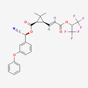 [(S)-cyano-(3-phenoxyphenyl)methyl] (1R,3S)-3-[(E)-3-(1,1,1,3,3,3-hexafluoropropan-2-yloxy)-3-oxoprop-1-enyl]-2,2-dimethylcyclopropane-1-carboxylate