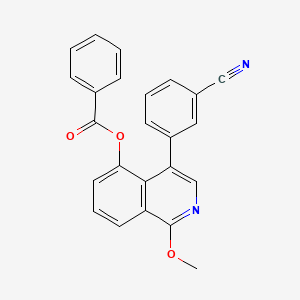 4-(3-Cyanophenyl)-1-methoxyisoquinolin-5-yl benzoate