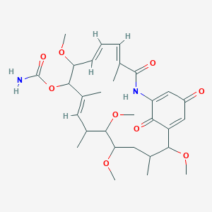molecular formula C30H42N2O9 B1253919 [(4E,6E,10E)-8,13,14,17-tetramethoxy-4,10,12,16-tetramethyl-3,20,22-trioxo-2-azabicyclo[16.3.1]docosa-1(21),4,6,10,18-pentaen-9-yl] carbamate 