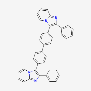 molecular formula C38H26N4 B12539230 3,3'-([1,1'-Biphenyl]-4,4'-diyl)bis(2-phenylimidazo[1,2-a]pyridine) CAS No. 849637-43-0