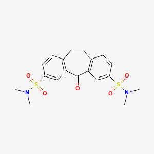 molecular formula C19H22N2O5S2 B1253929 N2,N2,N9,N9-tetramethyl-11-oxo-5,6-dihydrodibenzo[3,1-b:3',1'-f][7]annulene-2,9-disulfonamide 