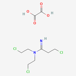 molecular formula C9H15Cl3N2O4 B1253939 N,N-Bis(2-chloroethyl)-3-chloropropionamidine oxalate CAS No. 102999-09-7