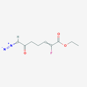 1-Diazonio-7-ethoxy-6-fluoro-7-oxohepta-1,5-dien-2-olate