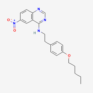 6-Nitro-N-[2-[4-(pentyloxy)phenyl]ethyl]-4-quinazolinamine