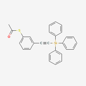 S-{3-[(Triphenylsilyl)ethynyl]phenyl} ethanethioate