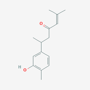 molecular formula C15H20O2 B1253965 2-Hepten-4-one, 6-(3-hydroxy-4-methylphenyl)-2-methyl- CAS No. 139085-16-8