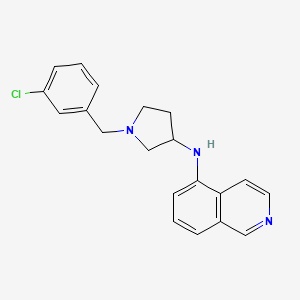 molecular formula C20H20ClN3 B12539657 N-(1-(3-chlorobenzyl)pyrrolidin-3-yl)isoquinolin-5-amine CAS No. 675132-99-7